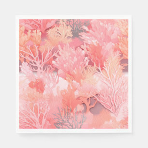 Blushing coral napkins