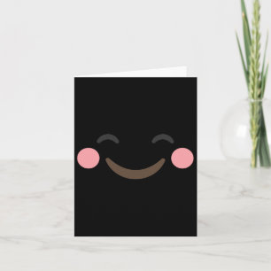Blushing Emoticon Shirt Yellow Halloween  Card
