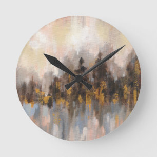 Blushing Forest I Round Clock