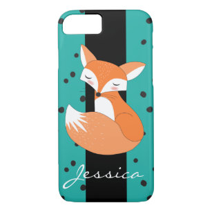 Blushing Fox with Custom Name iPhone 8/7 Case