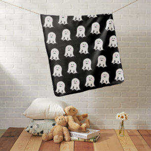 Blushing Ghost Cute Halloween  Baby Blanket