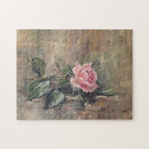 Blushing Grace Rose Jigsaw Puzzle
