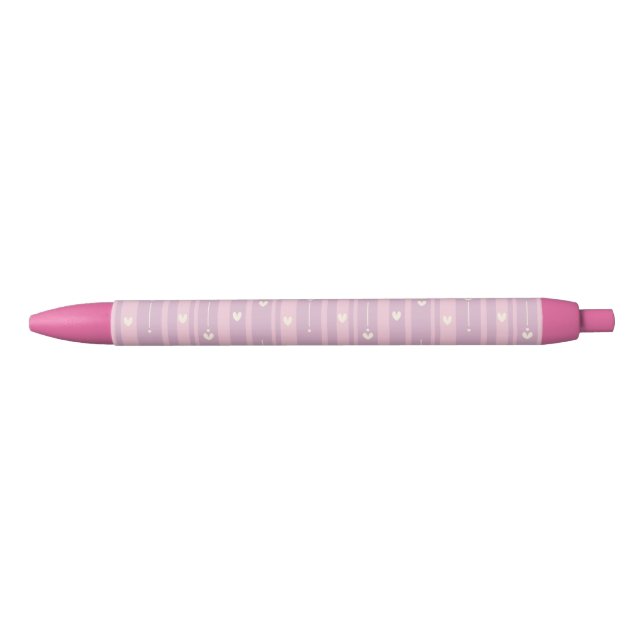 Blushing Heart Stripes Pattern Pen (Front)