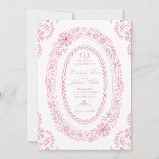 Blushing Heirloom Wedding Invitation