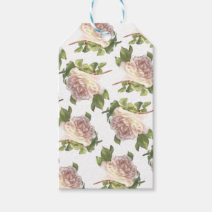 Blushing Ivory Peach Rose Gift Tags