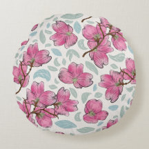 Blushing Orchid Round Pillow – Petal Party Vibe