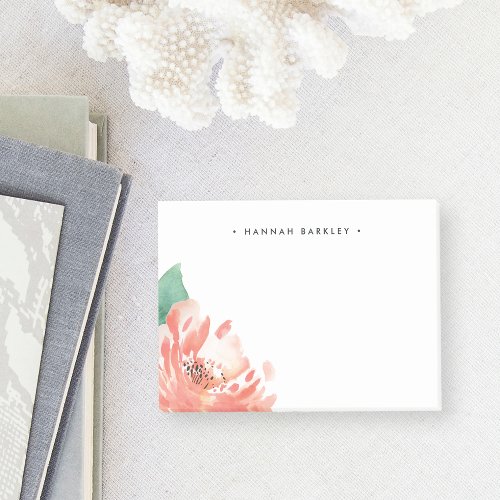 Blushing Peony  Personalized Post_it Notes