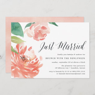 Blushing Peony Post Wedding Brunch Invitation