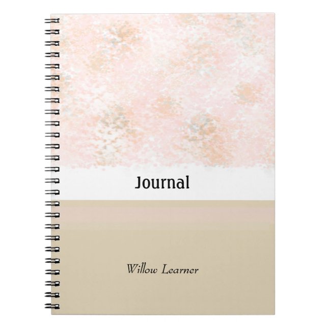 Blushing Pink and Taupe Journal (Front)