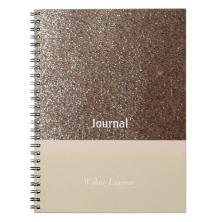 Blushing Pink Faux Glitter Journal