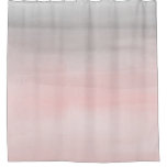 Blushing Pink &amp; Grey Modern Watercolor Girly Glam Shower Curtain at Zazzle