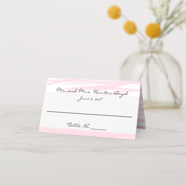 "Blushing Pink" Place Cards (Front)