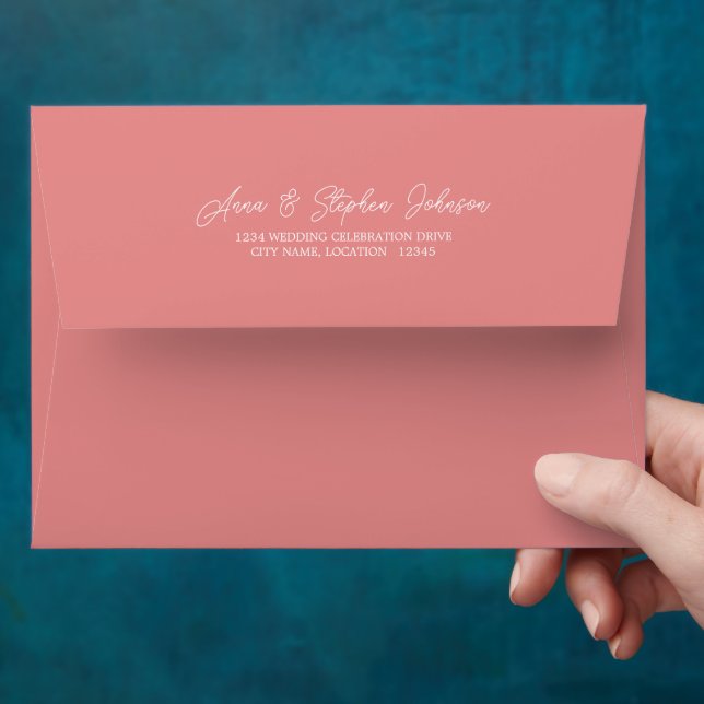 Blushing Pink with Return Address Envelope (Hand)