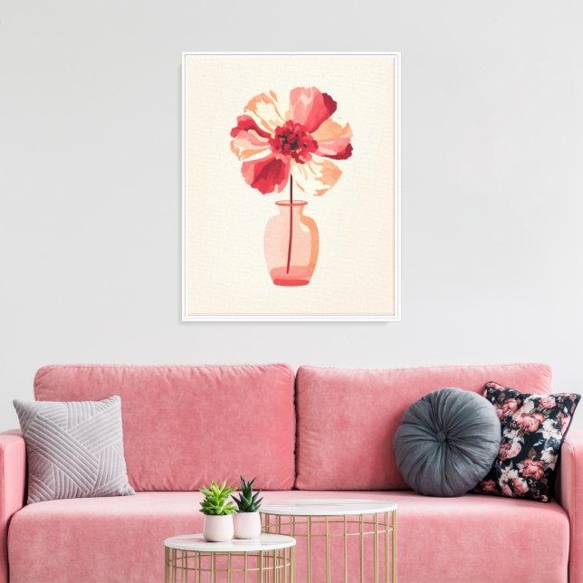 Blushing Radiance Canvas Print (Insitu(LivingRoom))