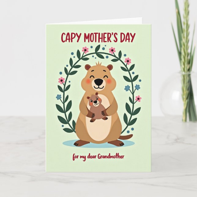 Blushing Rodent Mothers Day Card (Front)