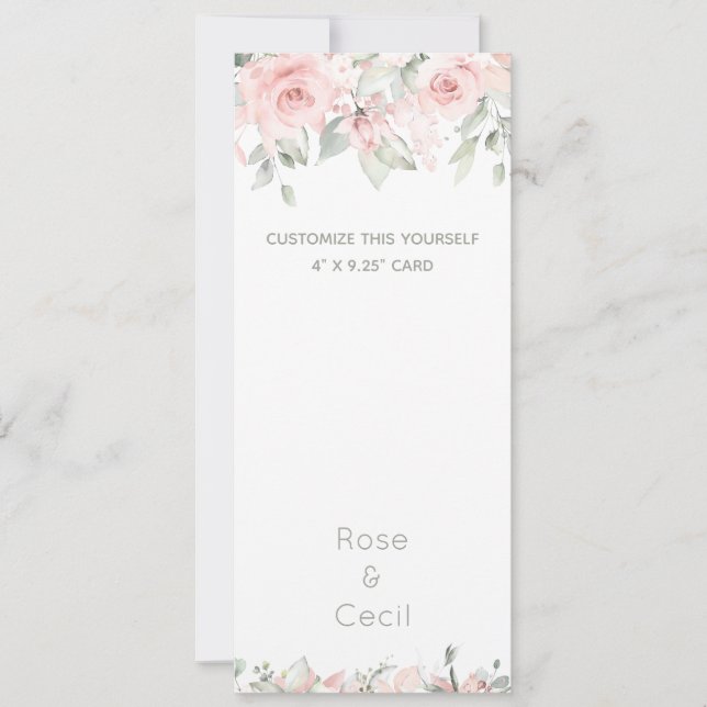 Blushing Roses 2 Wedding Invitation Suite (Front)