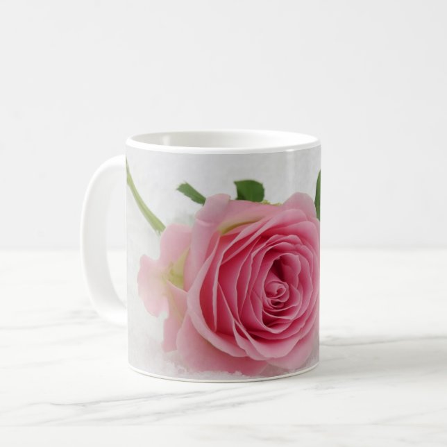 Blushing Roses: Floral Elegance in Bloom Coffee Mug (Front Left)
