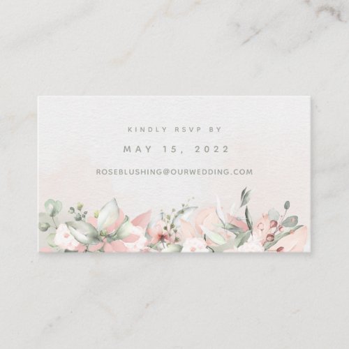 Blushing Roses Wedding Online RSVP card