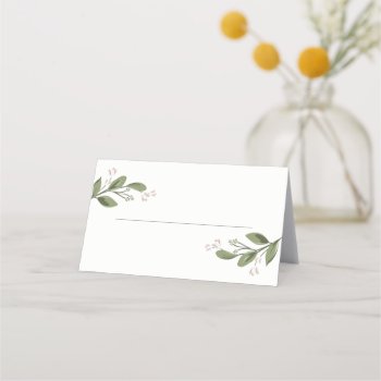 Blushing Sprigs  Place Cards by Whimzy_Designs at Zazzle