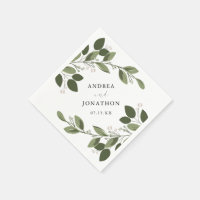 Blushing Sprigs Wedding Napkins