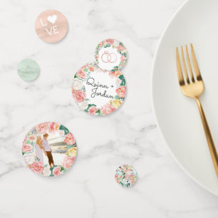 Blushing Summer Floral Bridal Shower Confetti