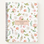 Blushing Summer Floral | Bridal Shower Recipe Notebook (Front)