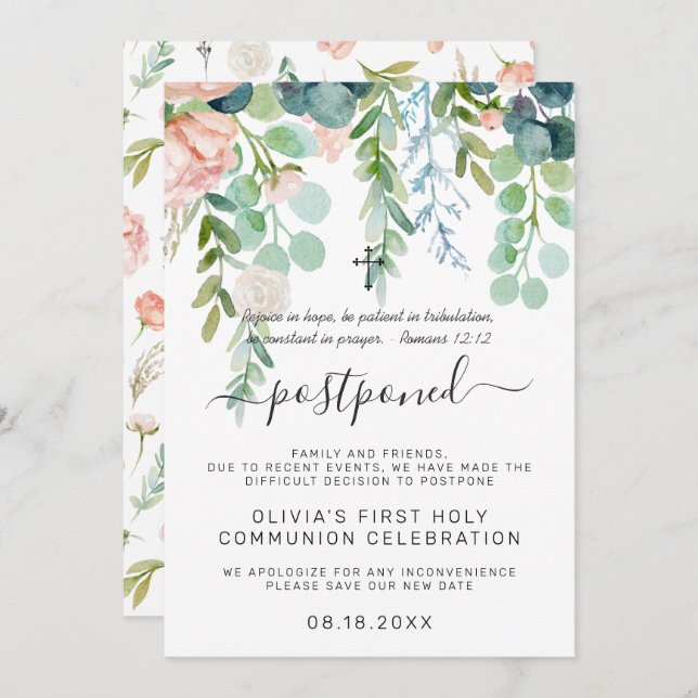 Blushing Summer | Postponed Communion Announcement (Front/Back)