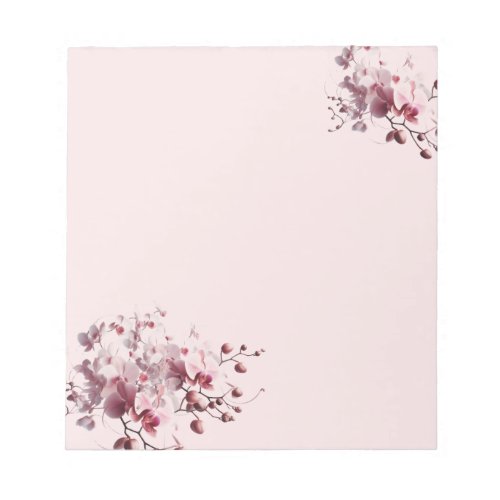 Blushing Tropical Orchids Notepad