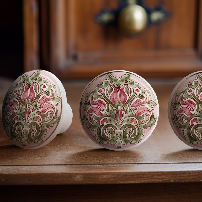Blushing Tulip Elegance Ceramic Knob Pull (Creator Uploaded)