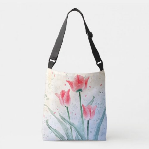 Blushing Tulip Elegance Crossbody Bag