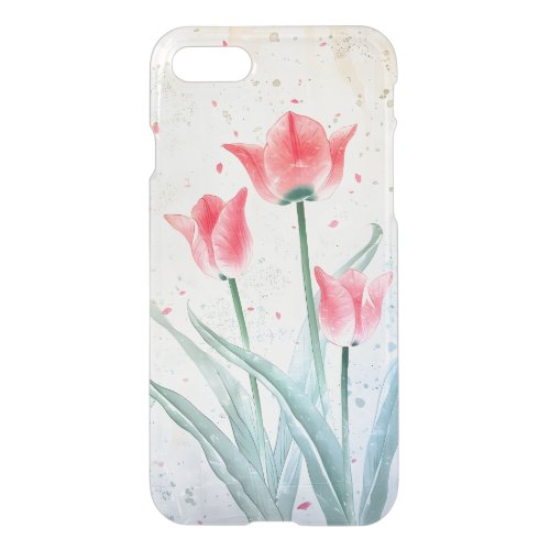 Blushing Tulip Elegance iPhone SE87 Case