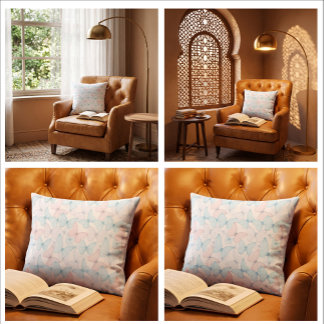 BlushSky Butterflies Decorative Throw Pillow