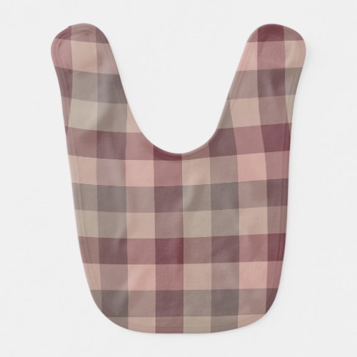 Blushwood plaid baby bib
