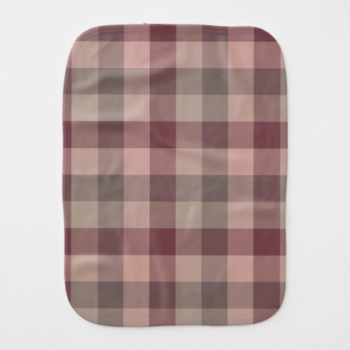 Blushwood plaid baby burp cloth