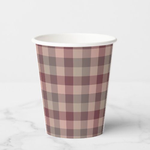 Blushwood plaid paper cups