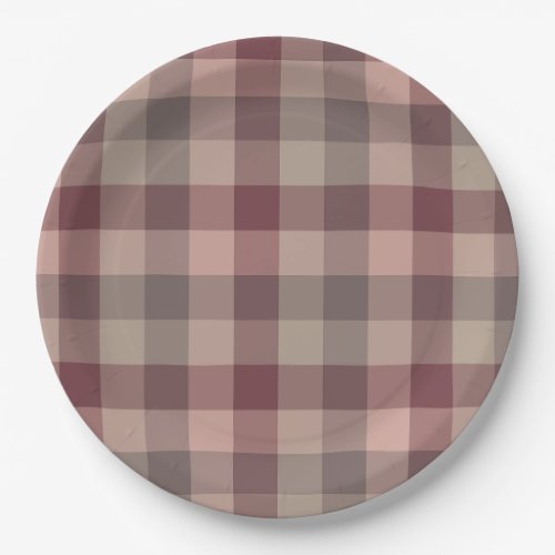 Blushwood plaid paper plates