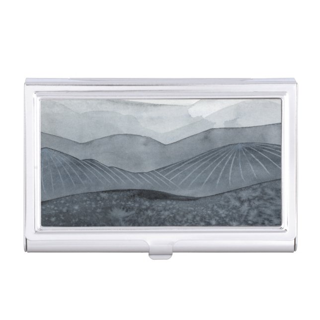 Blustering Grey Valley Business Card Case (Front)