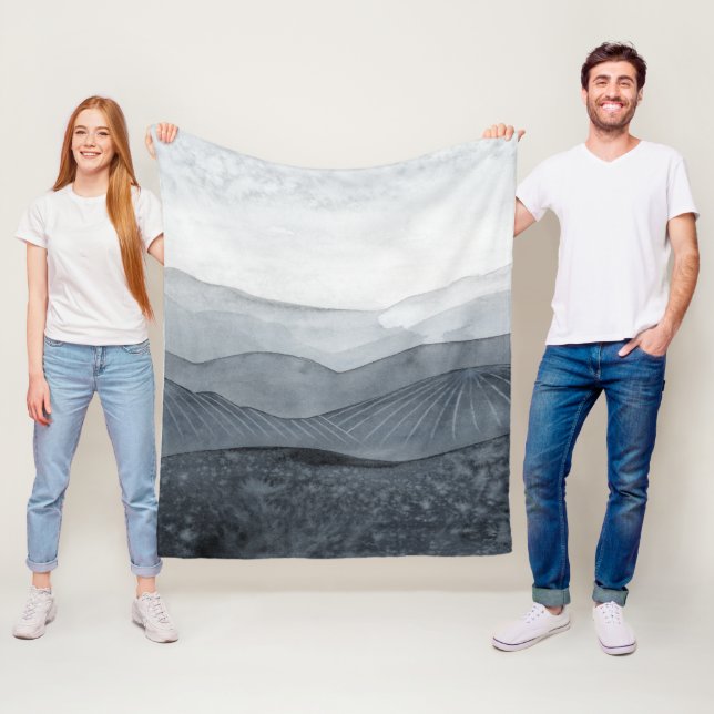 Blustering Grey Valley Fleece Blanket (In Situ)