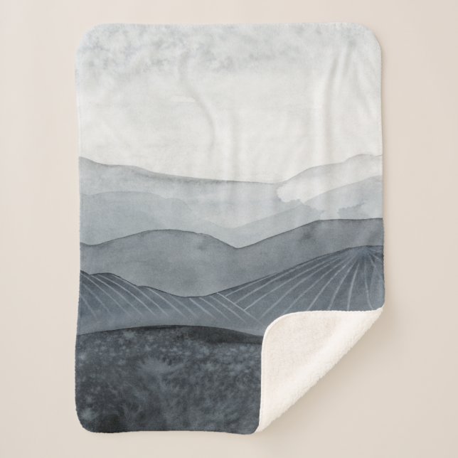 Blustering Grey Valley Sherpa Blanket (Front)