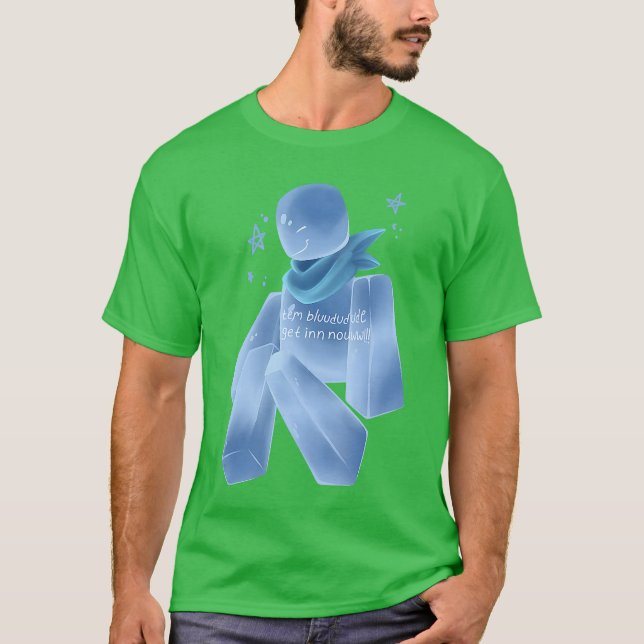 Bluudud Bluudude Blue Dude Characteream Lo Video G T-Shirt (Front)