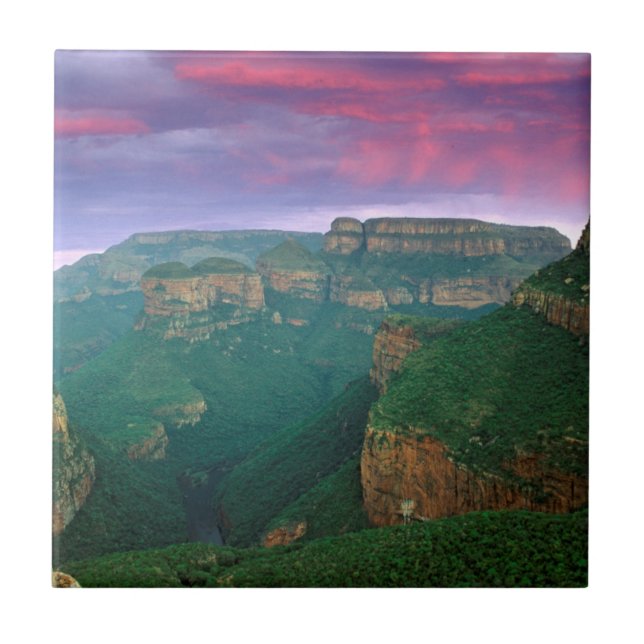 Blyde River Canyon At Sunset, South Africa Ceramic Tile (Front)