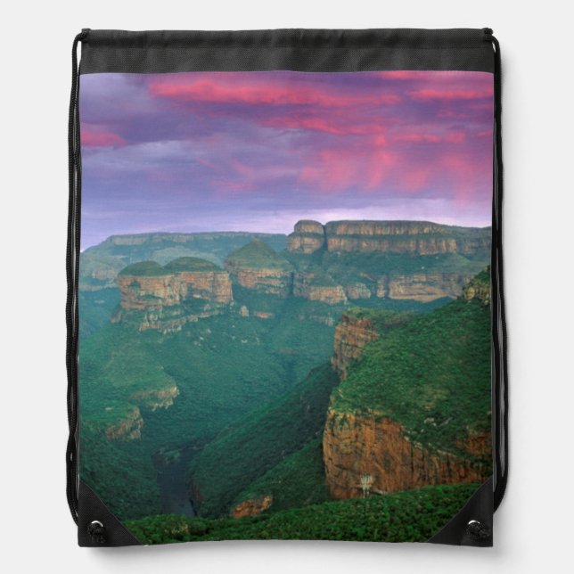 Blyde River Canyon At Sunset, South Africa Drawstring Bag (Front)