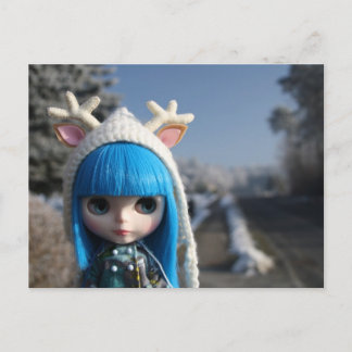 Blythe blue postcard