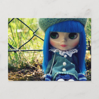 Blythe blue postcard