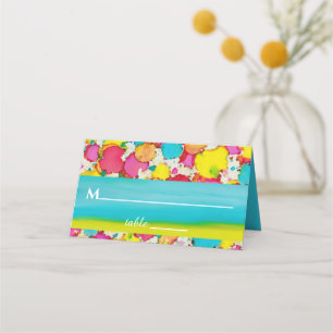 BM Bar an Bat Mitzvah Colorful Place Cards