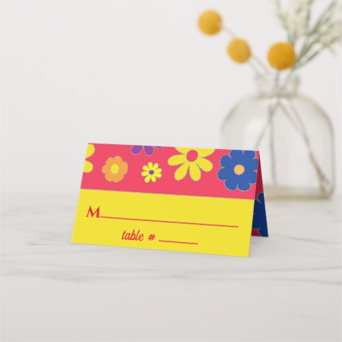 BM Bar an Bat Mitzvah Flowers Place Cards