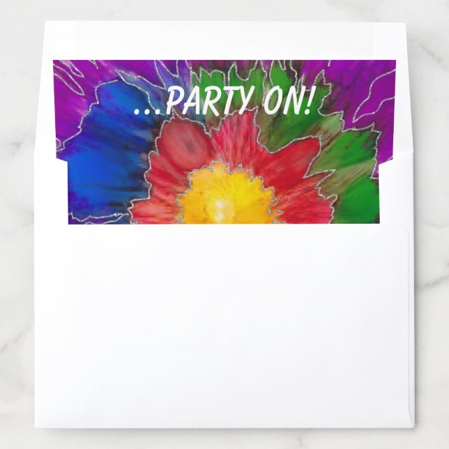 BM Bar Bat Mitzvah 1960's Floral Envelope Liner (In Envelope)