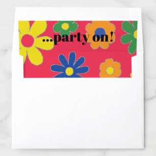 BM Bar Bat Mitzvah 1960's Flower Envelope Liner