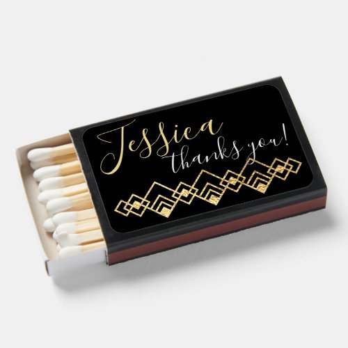 BM Bar Bat Mitzvah Art Deco Matchboxes