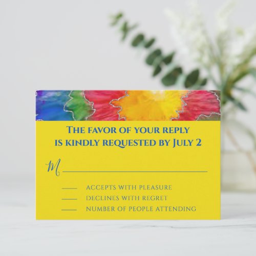 BM Bar Bat Mitzvah Enclosure RSVP Cards Color Inks